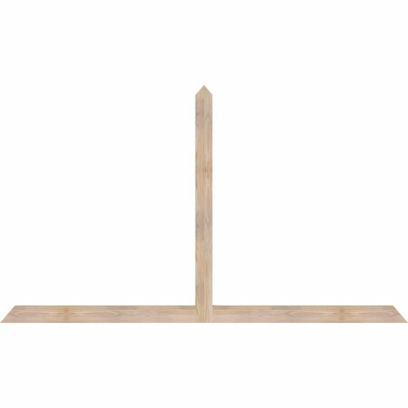 Ekena Millwork Portland Smooth Timber Gable Bracket, Douglas Fir, 84"W x 49"H x 1 1/2"D x 3 1/2"F, 14/12 Pitch GBW084X49X0204POR00SDF
